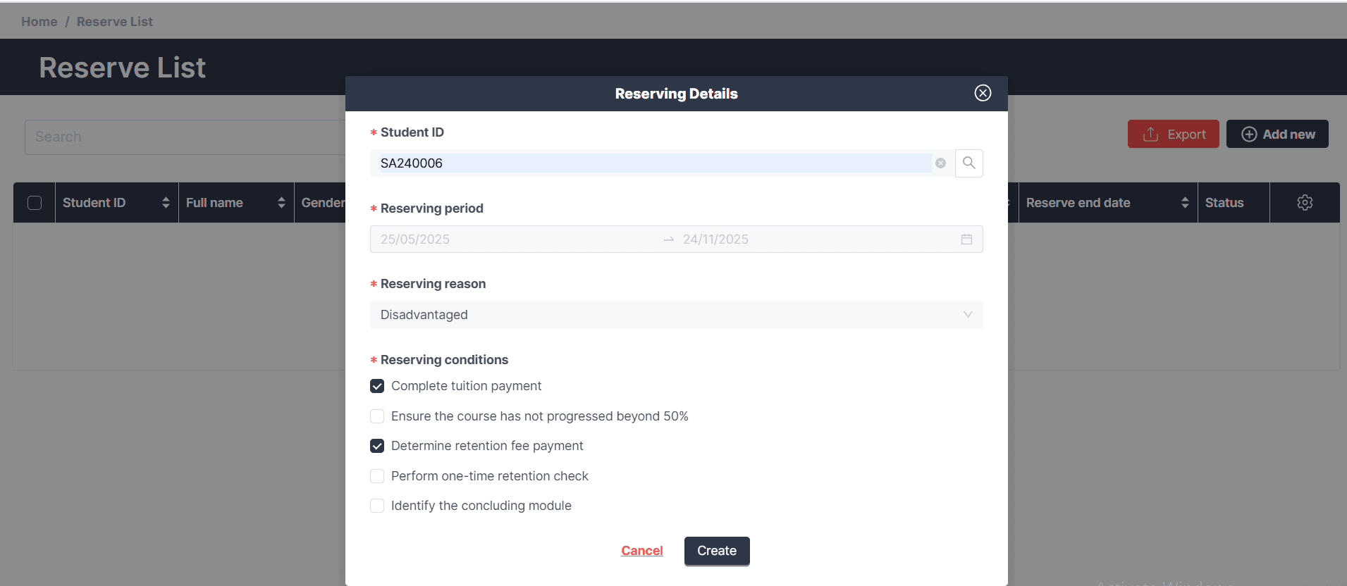 View image of Fresher Academy Management System