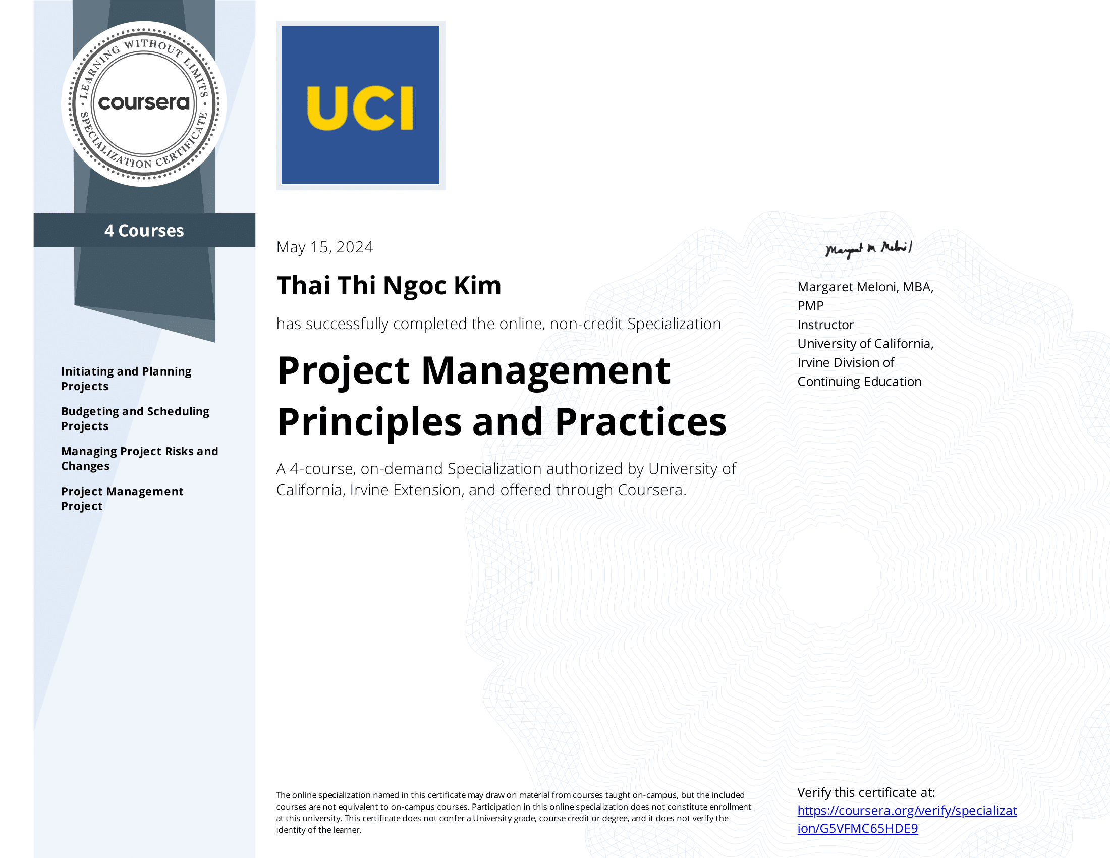 Project Management Principles and Practices