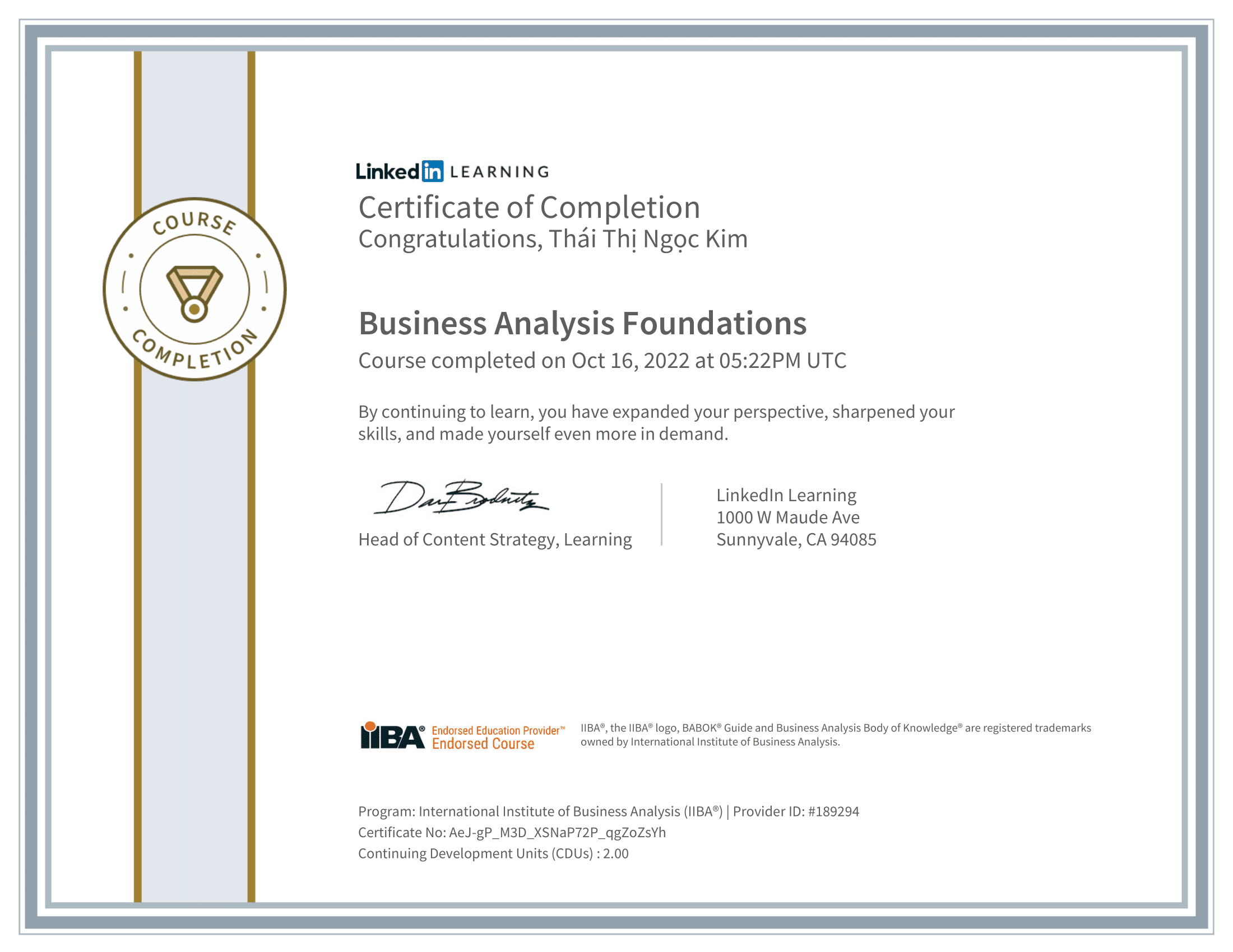 Business Analysis Foundations